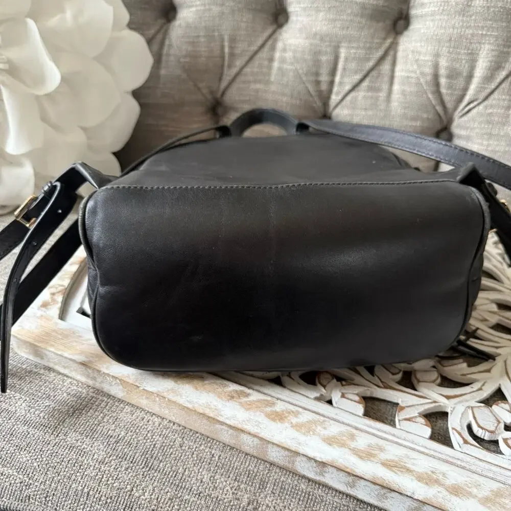 Michael Kors Black Quilted Backpack with Geometric Design